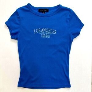Faded Rose Y2K Vintage 1996 Los Angeles Blue T-Shirt - Size Small